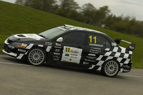 Der bliver mange skarpe sving, som rallydeltagerne skal igennem på Genner-prøven fredag eftermiddag og aften ved Rally Sønderjylland Skærbæk. Det gælder bl.a. Klaus Hammer og Marc Troels-Smith på billedet.